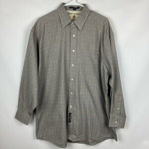 Tommy Hilfiger Button-Down Shirt Size 17-33 Gray 100% Cotton Collared